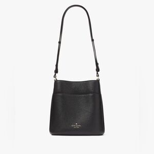 KATE SPADE Leila Small Bucket Bag in Black Leather